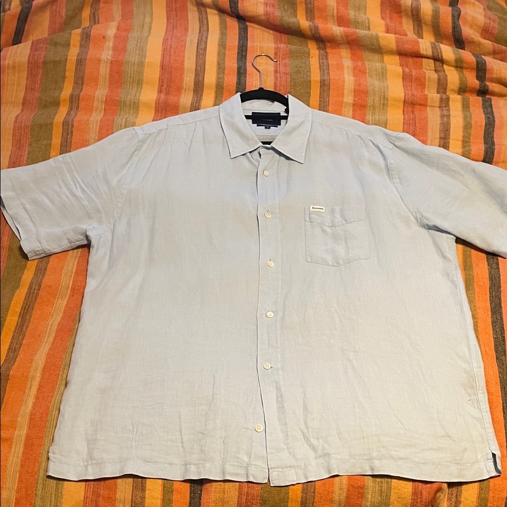 Faconnable Light Blue Casual Button Down Shirt